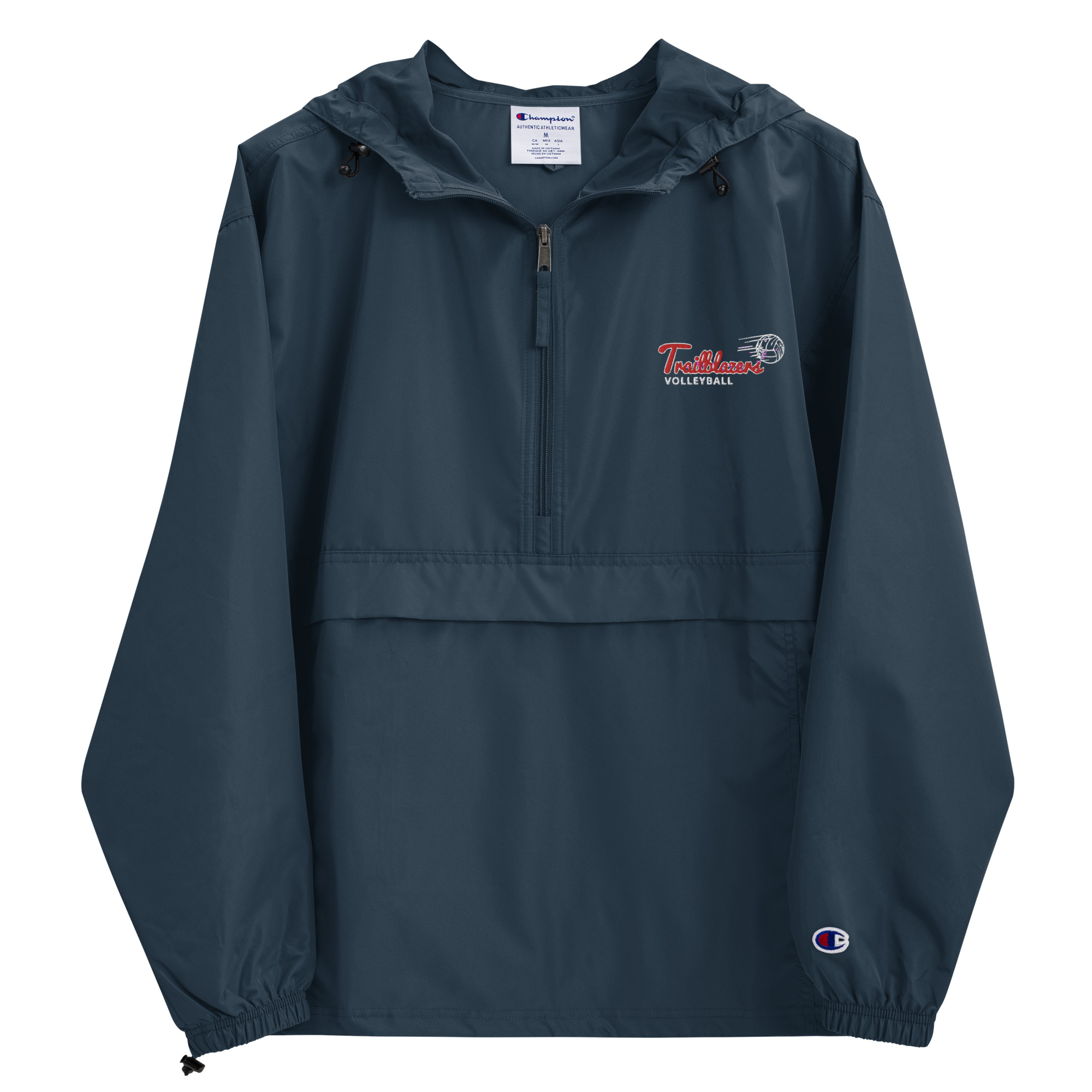 Champion packable half zip windbreaker jacket hotsell